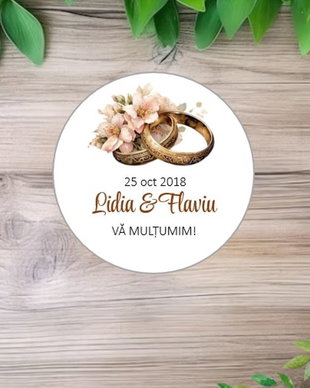 Etichete marturii nunta Verighete
