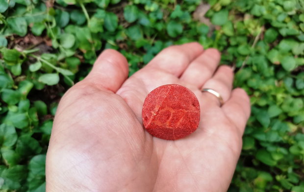 Inel Coral fatetat si Argint 925 - IN990 - Inel caramiziu reglabil, inel rotund, inel cadou, cadou sotie, cadou 8 martie, cadou Craciun, cadou romantic