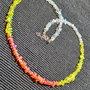 Colier argint opal de foc etiopian chips lustruit lucios minimalist boho chic trendy - Transport gratuit