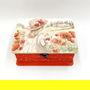 Cutie lemn tip carte, unicat, fetita cu palarie si maci, 4495