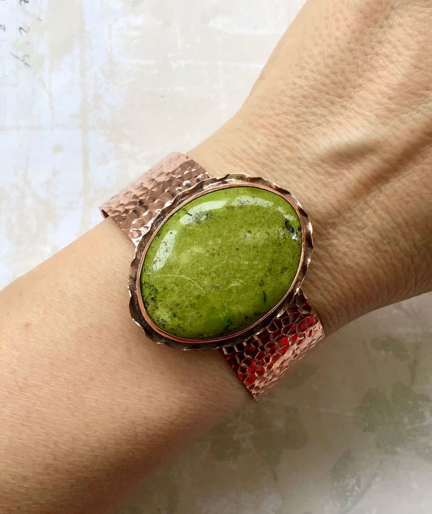 Bratara opal verde & cupru