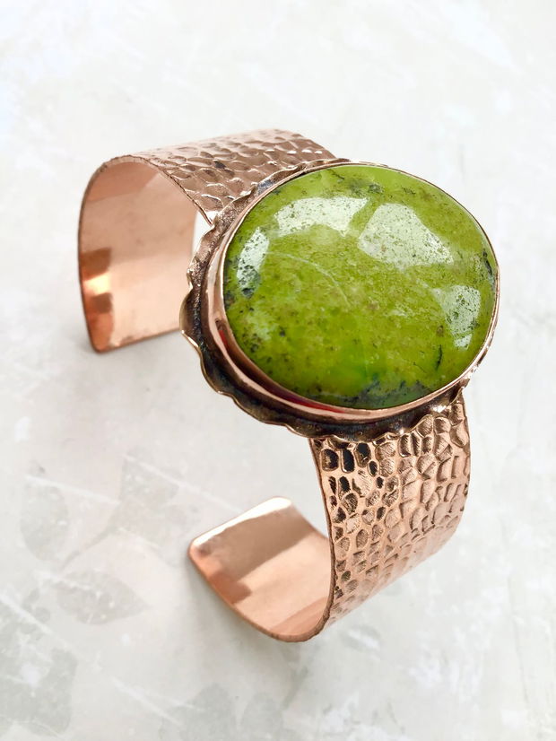 Bratara opal verde & cupru