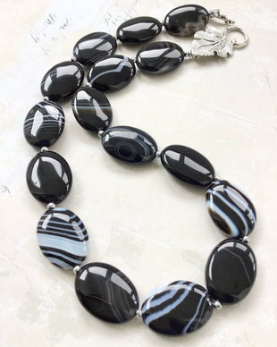Colier agate onix dantela