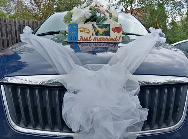 Plăcuță auto miri personalizată