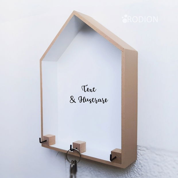 Cuier pentru chei tip casuta, personalizat cu nume HOME