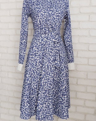Rochie Camasa Margarete Alb Albastru
