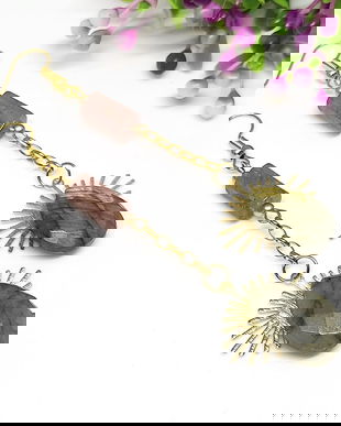 Cercei labradorit insorit