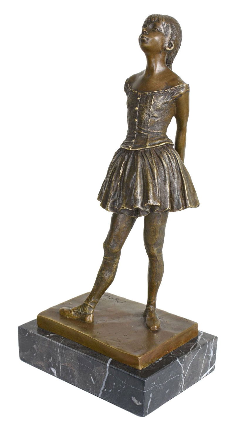 Balerina Art Nouveau-statueta din bronz cu un soclu din marmura