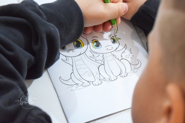 Carte de colorat personalizată Le Petit Dragon