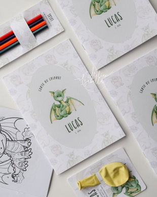 Carte de colorat personalizată Le Petit Dragon