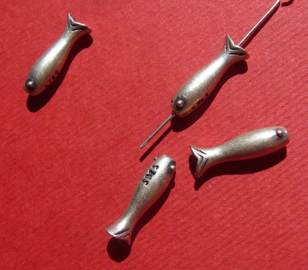 Peste din argint .925 finisaj mat aprox 4x14 mm