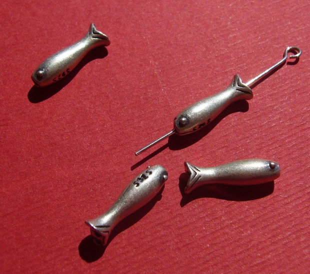 Peste din argint .925 finisaj mat aprox 4x14 mm
