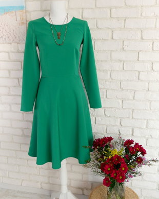 Rochie Clos cu Buzunare Verde Primavara