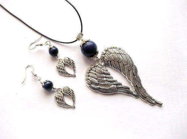 Set aripi ingerasi cu lapis lazuli 47980