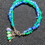 Bratara argint X2 opal de foc etiopian lavanda verde briolete boho chic trendy versatila - Transport gratuit