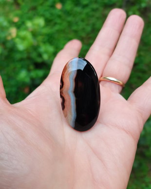 Inel Agata neagra dantelata si Argint 925 - IN1448 - Inel negru reglabil, inel pietre semipretioase, inel cadou, cadou sotie, bijuterii cadou, bijuterii agate, cristaloterapie, cristale vindecatoare