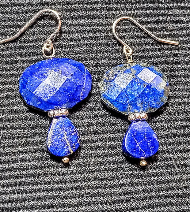 Cercei argint lapis lazuli boho chic trendy cadou - transport gratuit