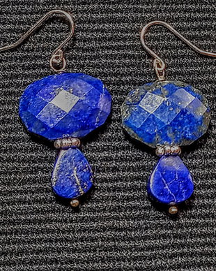 Cercei argint lapis lazuli boho chic trendy cadou - transport gratuit