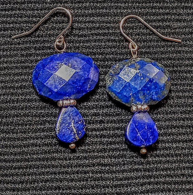 Cercei argint lapis lazuli boho chic trendy cadou - transport gratuit