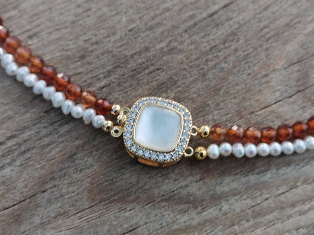 Colier perle@granat