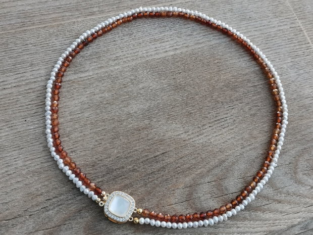 Colier perle@granat