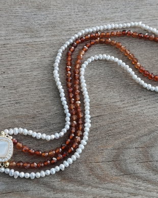 Colier perle@granat
