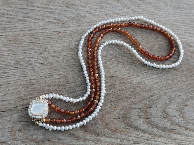 Colier perle@granat