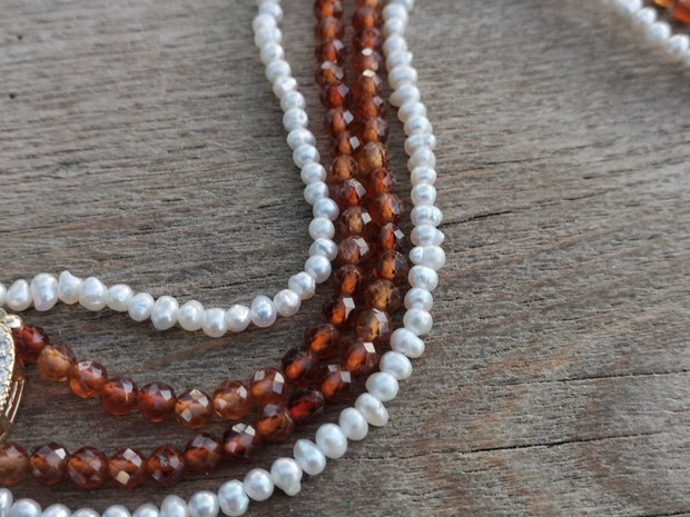 Colier perle@granat