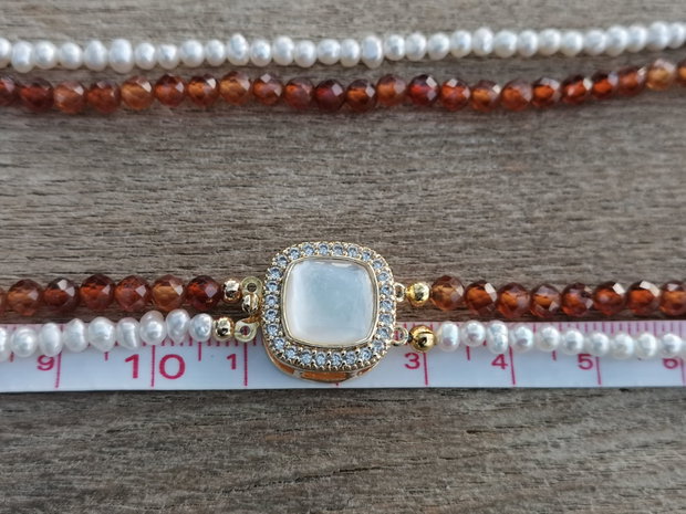 Colier perle@granat