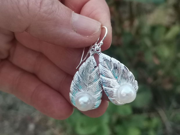 Cercei argint si perle de cultura