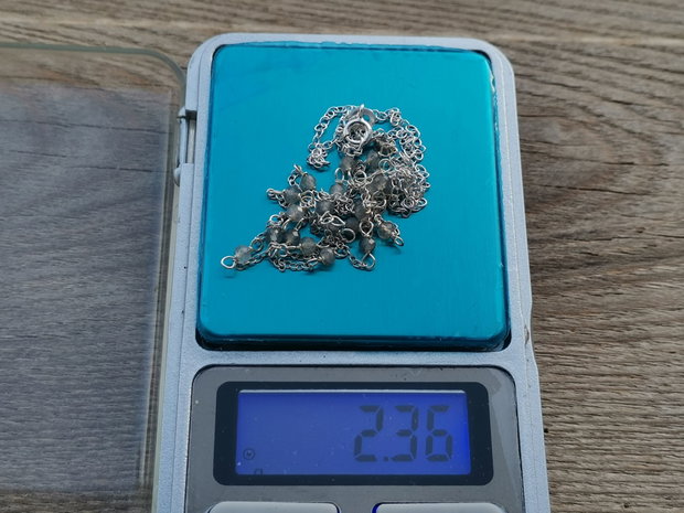 Colier argint & pietre labradorit