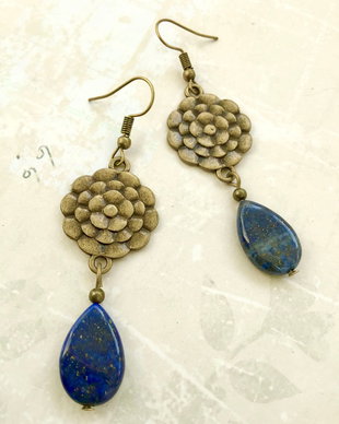 Cercei vintage Lapis lazuli
