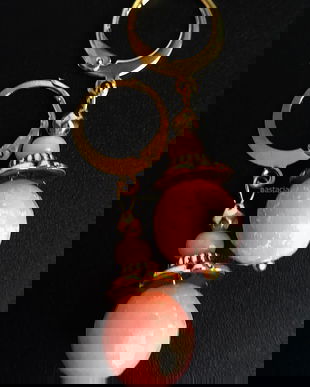 cercei opal roz si accesorii placate cu aur