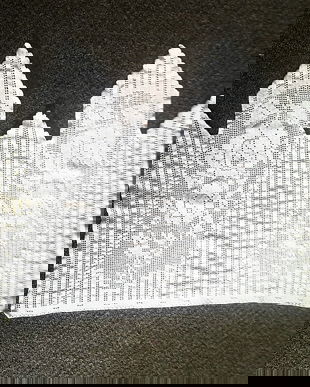 perdeluta dantela alba crosetata , 80/67 cm
