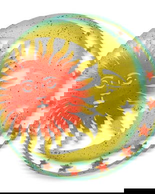 Soarele si luna-decoratiune metalica