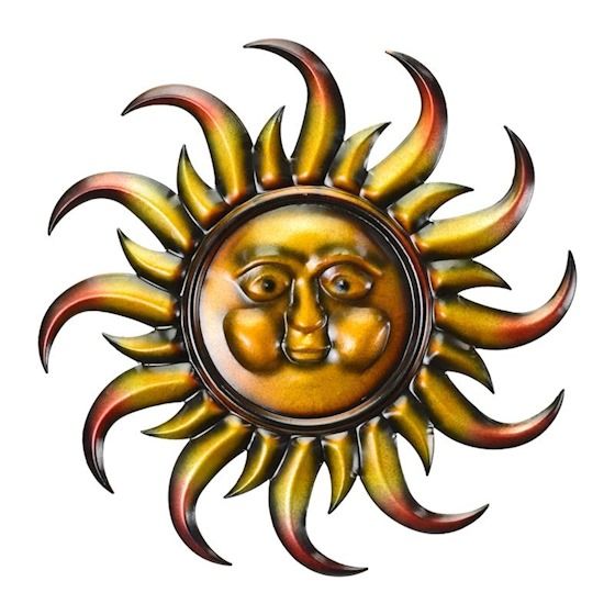 Soare-decoratiune metalica