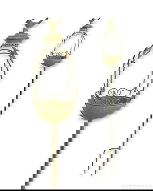 Hranitor pasari din fier forjat antik green