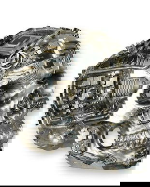 Craniu- statueta steampunk din rasini