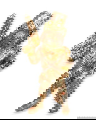 Vulpe-statueta steampunk din rasini