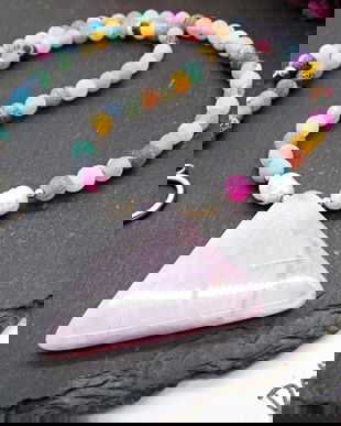 Colier handmade - agate frozen si perle cultura (cod1246)