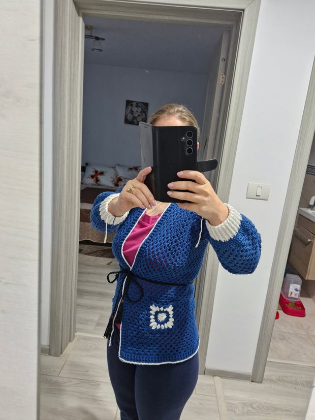 Cardigan crosetat