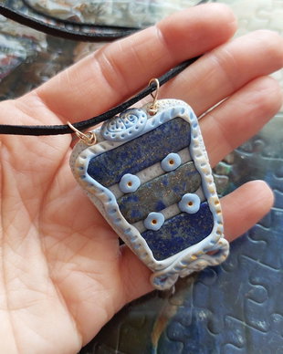 Colier fimo cu lapis