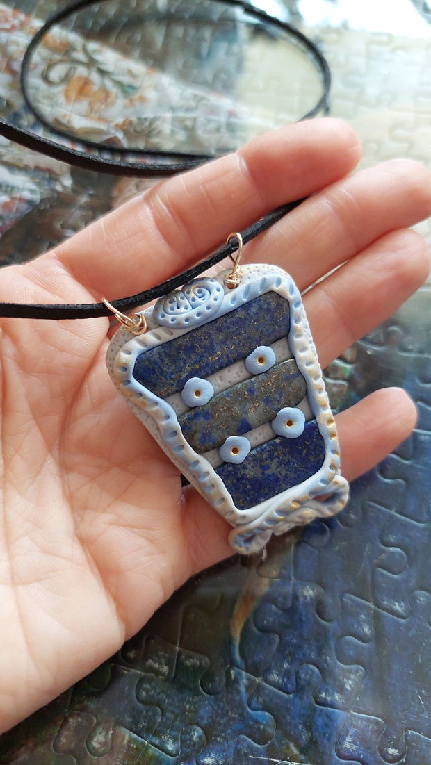 Colier fimo cu lapis