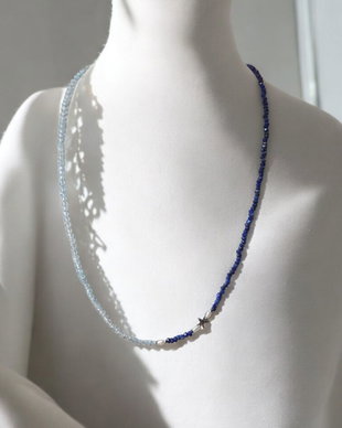 Colier lapis lazuli si topaz
