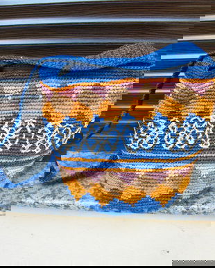 Noua-geanta din rafie crosetata