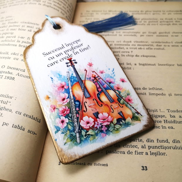 Semn de carte personalizat - profesor muzica