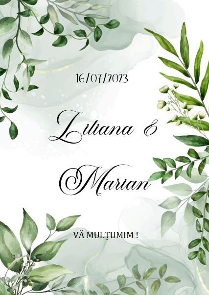Etichete marturii nunta motive botanice