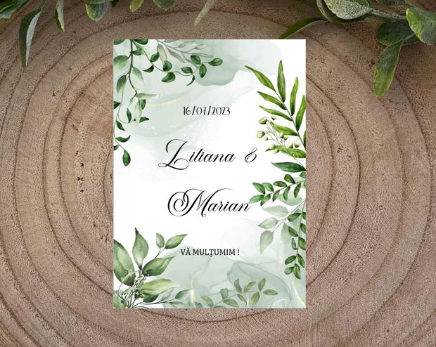 Etichete marturii nunta motive botanice