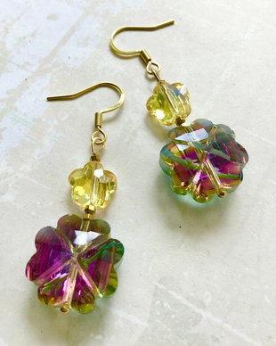 Cercei sticla tip Swarovski
