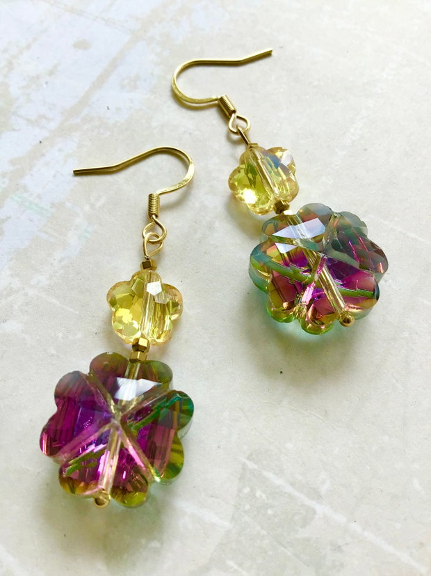Cercei sticla tip Swarovski